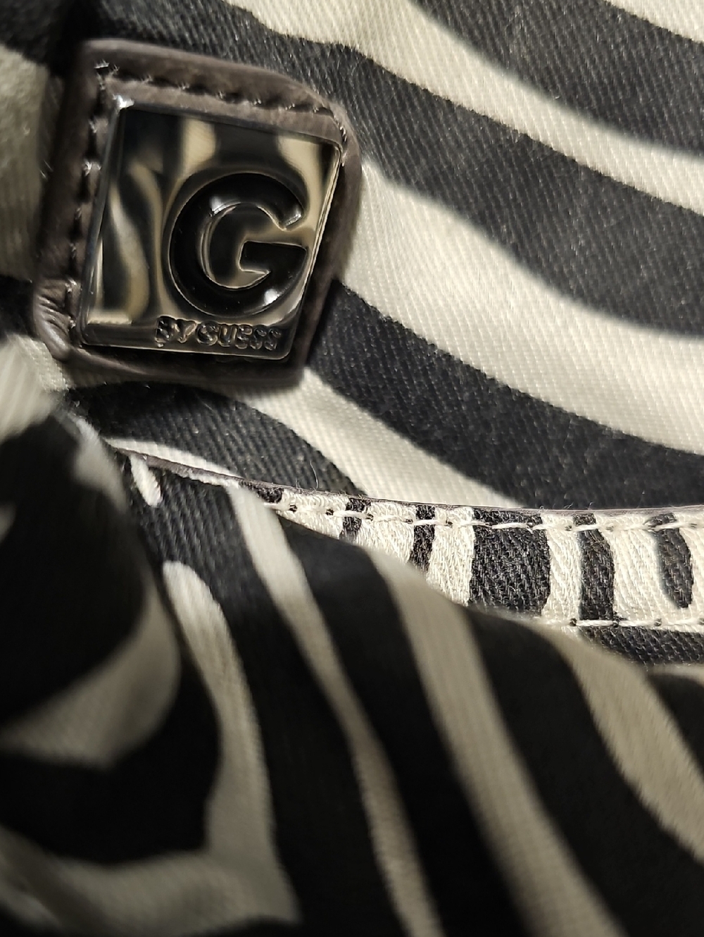 Guess Metallic Gunmetal Shoulder Hobo with G Emblem - Picture 8 of 9